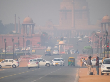 New Delhi dans le brouillard